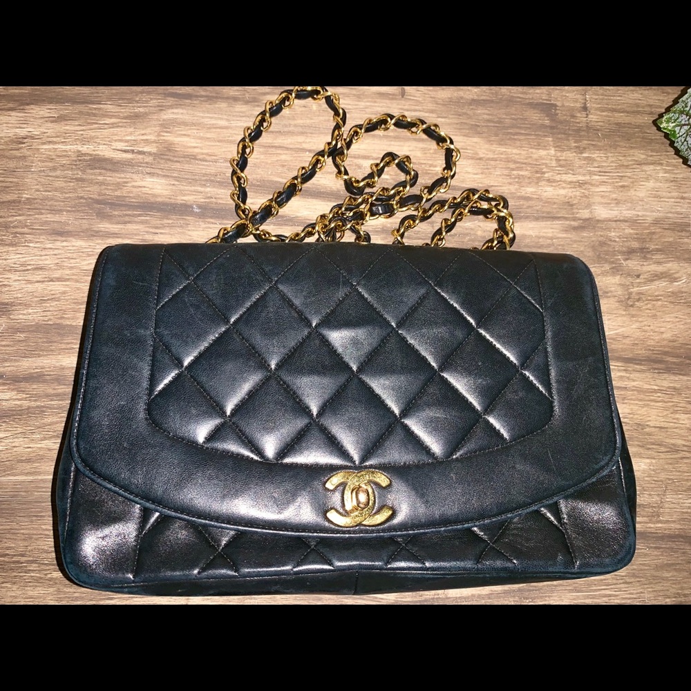 Chanel Vintage Diana Flap Bag Quilted Lambskin